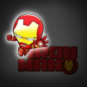 열림에이브이,[3D Deco Lights] Iron Man - 3D Mini Deco Light